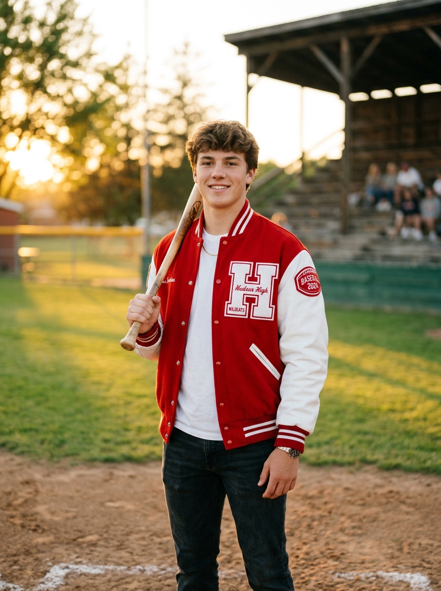 Former Graham High School student athlete on the baseball field